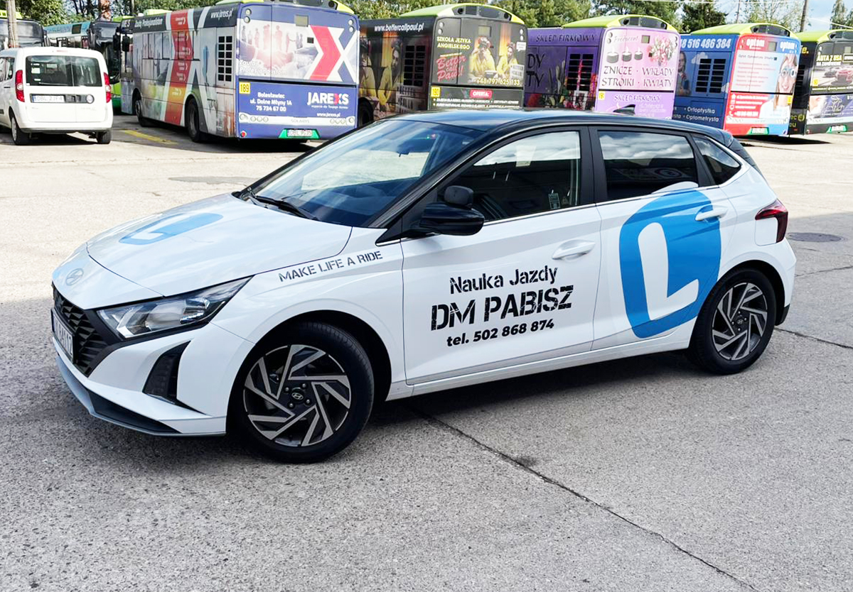 Oklejenie samochodów dla DM Pabisz Nauka Jazdy