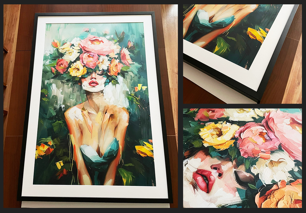Wydruk Fine Art w ramie drewnianej