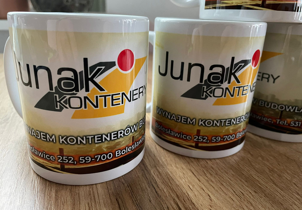 Kubki reklamowe dla Junak Kontenery